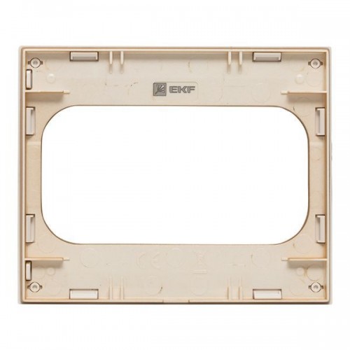 Рамка для розетки 2-м Стокгольм бел. с линией цвета шампань PROxima EKF EYM-G-305-20