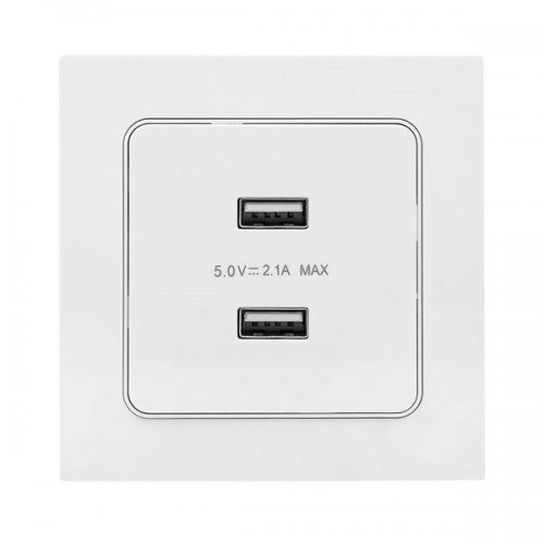 Розетка USB 2-м Стокгольм 2.1А механизм бел. PROxima EKF EYR16-028-10-2USB