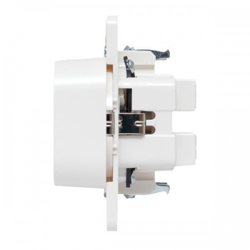 Розетка 2-м СП Стокгольм 16А IP20 с заземл. защ. шторки механизм бел. PROxima EKF EYR16-128-10