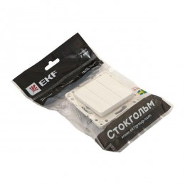 Выключатель 3-кл. Стокгольм 10А механизм бел. PROxima EKF EYV10-024-10