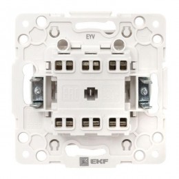 Переключатель проходной 2-кл. Стокгольм 10А винтов. клеммы механизм бел. PROxima EKF EYV10-027-20