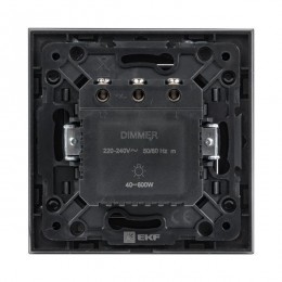 Механизм светорегулятора Стокгольм 600Вт 220В черн. PROxima EKF EZD06-101-10