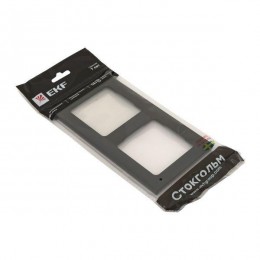 Рамка 2-м Стокгольм металл. черн. PROxima EKF EZM-G-303-10