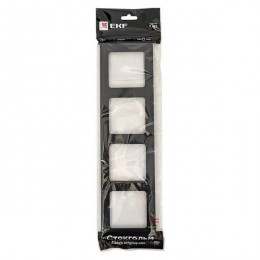 Рамка 4-м Стокгольм металл. черн. PROxima EKF EZM-G-305-10