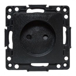 Розетка 1-м СП Стокгольм 10А IP20 без заземл. защ. шторки механизм черн. PROxima EKF EZR10-022-10