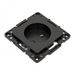 Розетка 1-м СП Стокгольм 10А IP20 без заземл. защ. шторки механизм черн. PROxima EKF EZR10-022-10