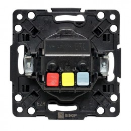 Розетка 1-м СП Стокгольм 16А IP44 с заземл. защ. шторки с крышкой механизм черн. PROxima EKF EZR16-028-10-44