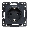 Розетка 1-м СП Стокгольм 16А IP20 с заземл. защ. шторки механизм черн. PROxima EKF EZR16-028-10