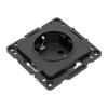 Розетка 1-м СП Стокгольм 16А IP20 с заземл. защ. шторки механизм черн. PROxima EKF EZR16-028-10