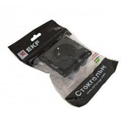 Розетка 1-м СП Стокгольм 16А IP20 с заземл. защ. шторки механизм черн. PROxima EKF EZR16-028-10