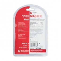 Мультиметр цифровой M182 Master EKF In-180701-bm182