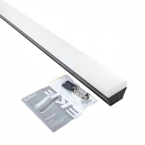 Светильник светодиодный ДБО-120 48Вт 4000К IP20 1180х65х70 линейный черн. LUMA EKF LBL-120-48-B-4000