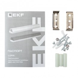 Светильник светодиодный ДБО-150 60Вт 4000К IP20 1480х65х70 линейный бел. LUMA EKF LBL-150-60-W-4000