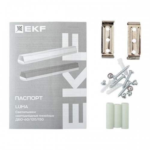 Светильник светодиодный ДБО-150 60Вт 4000К IP20 1480х65х70 линейный бел. LUMA EKF LBL-150-60-W-4000