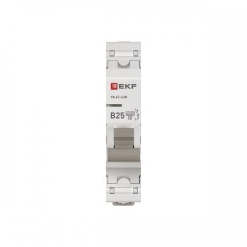 Выключатель автоматический модульный 1п B 25А 4.5кА ВА 47-63N PROxima EKF M634125B
