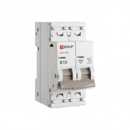 Выключатель автоматический 2п B 10А 4.5кА ВА 47-63N PROxima EKF M634210B