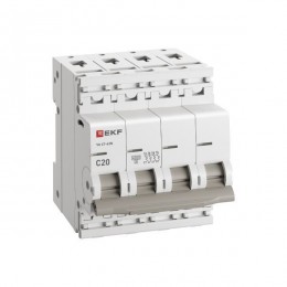 Выключатель автоматический 4п C 20А 4.5кА ВА 47-63N PROxima EKF M634420C