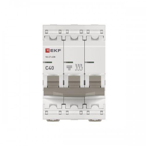 Выключатель автоматический 3п C 40А 6кА ВА 47-63N PROxima EKF M636340C