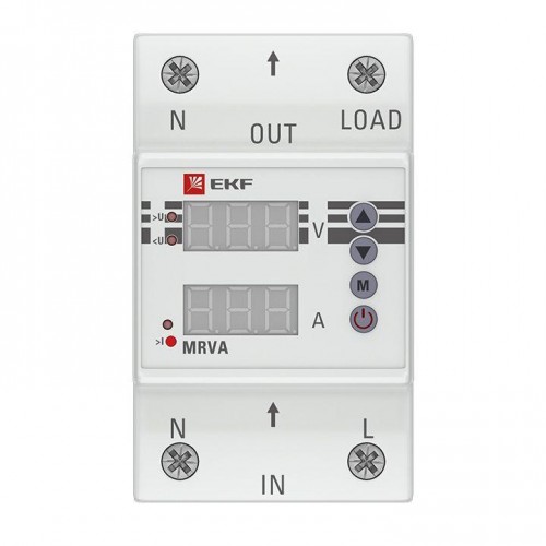 Реле напряжения и тока с дисплеем MRVA 25А PROxima EKF MRVA-25A