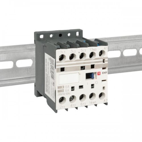 Мини-контактор МКЭ 6А кат. 230В AC 1НО PROxima EKF Mctr-s-6-230