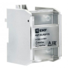 Блок распределительный проходной РБП 95 (1х95-4х16кв.мм) 232/100А PROxima EKF RBP-95-100
