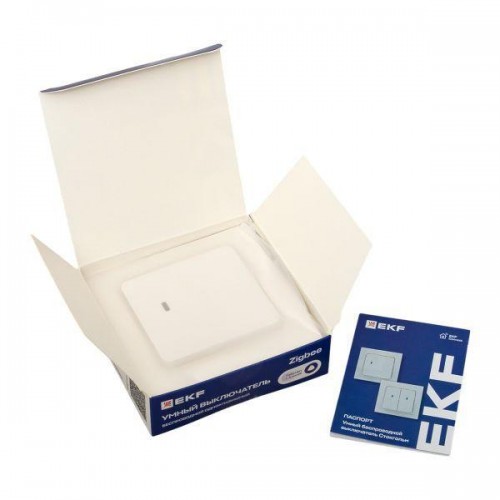 Выключатель 1-кл. Стокгольм Умный беспроводной бел. Zigbee Сonnect EKF RCV-ST1-WS-ZB