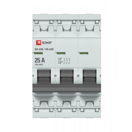 Выключатель нагрузки 3п 25А ВН-63N PROxima EKF S63325