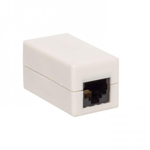 Адаптер проходной TERACOM кат.5E неэкранированный RJ45-RJ45 бел. EKF TRC-INLC-2RJ45-5EUTP-WH