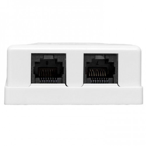 Розетка настенная TERACOM кат.5E неэкранированная 2 порта RJ-45 Dual IDC бел. EKF TRC-WBOX-2RJ45-5EUTP-WH