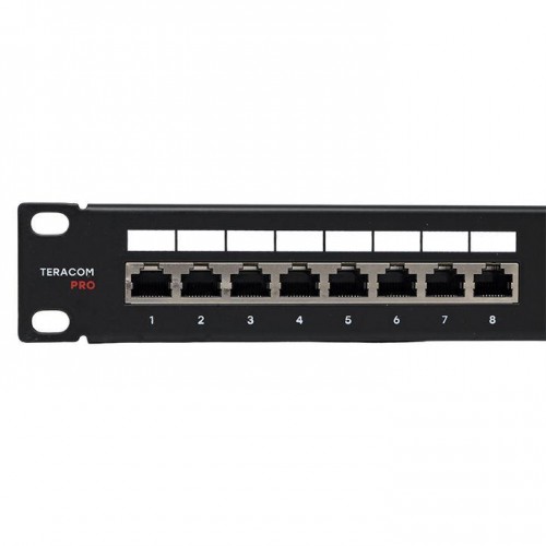 Патч-панель TERACOM PRO 19дюйм кат.5E 1U полный экран STP 24 порта RJ-45 Dual IDC с органайзером EKF TRP-PPNL-5ESTP-1U24