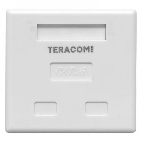 Розетка настенная TERACOM PRO кат.6 неэкранированная 2 порта RJ-45 Dual IDC бел. EKF TRP-WBOX-2RJ45-6UTP-WH