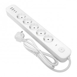 Удлинитель 5х3м IP20 2USB 2.4А+2type-C LUX 1.5кв.мм EKF UBA-LUX-503-TC