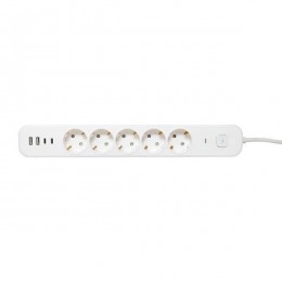 Удлинитель 5х3м IP20 2USB 2.4А+2type-C LUX 1.5кв.мм EKF UBA-LUX-503-TC