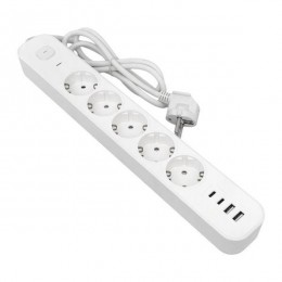 Удлинитель 5х5м IP20 2USB 2.4А+2type-C LUX 1.5кв.мм EKF UBA-LUX-505-TC