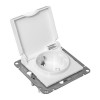 Розетка СП Эпика 16А IP44 с заземл. защ. шторки с крышкой механизм бел. EKF UP1-SOW-111-44