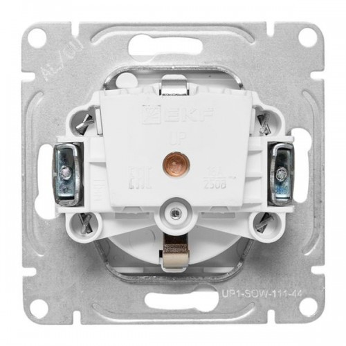 Розетка СП Эпика 16А IP44 с заземл. защ. шторки с крышкой механизм бел. EKF UP1-SOW-111-44