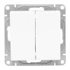 Выключатель 2-кл. СП Эпика механизм бел. EKF UP1-SWW-20