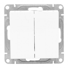 Выключатель 2-кл. СП Эпика механизм бел. EKF UP1-SWW-20