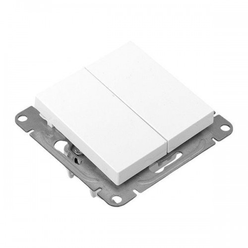 Выключатель 2-кл. СП Эпика механизм бел. EKF UP1-SWW-20