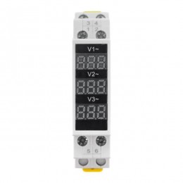 Индикатор напряжения модульный трехфазный цифровой EKF VDI-G33