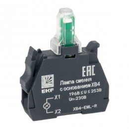 Лампа сменная с основанием XB4 красн. 230В PROxima EKF XB4-EML-R
