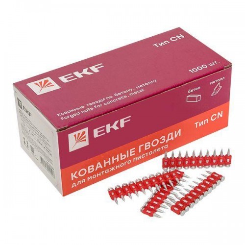 Гвозди кованые для монтажного пистолета по бетону металлу Bullet Type d3мм дл.17мм цинкование (уп.1000шт) Expert EKF cpn-3017bp