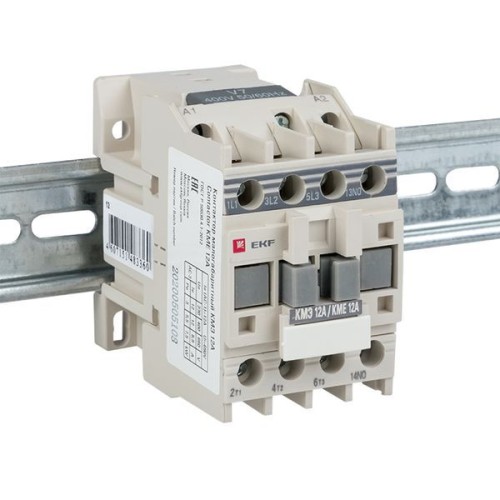 Контактор КМЭ-1 12А кат. 400В AC 1НО EKF ctr-s-12-380