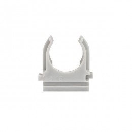 Держатель для труб (клипса) d16мм сер. (уп.100шт) Plast EKF derj-z-16n