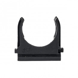 Держатель для труб (клипса) d25мм черн. (уп.10шт) Plast EKF derj-z-25b