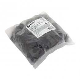 Держатель для труб (клипса) d16мм для монтажн. пистолета черн. (уп.100шт) Plast EKF derjp-z-16-black