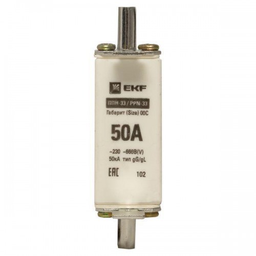 Вставка плавкая ППН-33 100/50А 50кА габарит 00C PROxima EKF fus-33/100/50