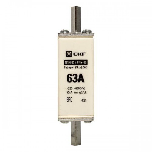 Вставка плавкая ППН-33 100/63А габарит 00C PROxima EKF fus-33/100/63