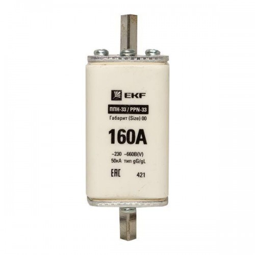Вставка плавкая ППН-33 160/160А габарит 00 PROxima EKF fus-33/160