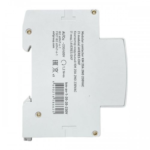 Контактор модульный КМ 20А 2NО 230В AC (1 мод.) AVERES EKF km-av-1-20-20-230V